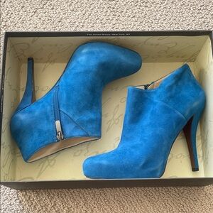 Enzo Angiolini Vibrant Blue Heeled Boots